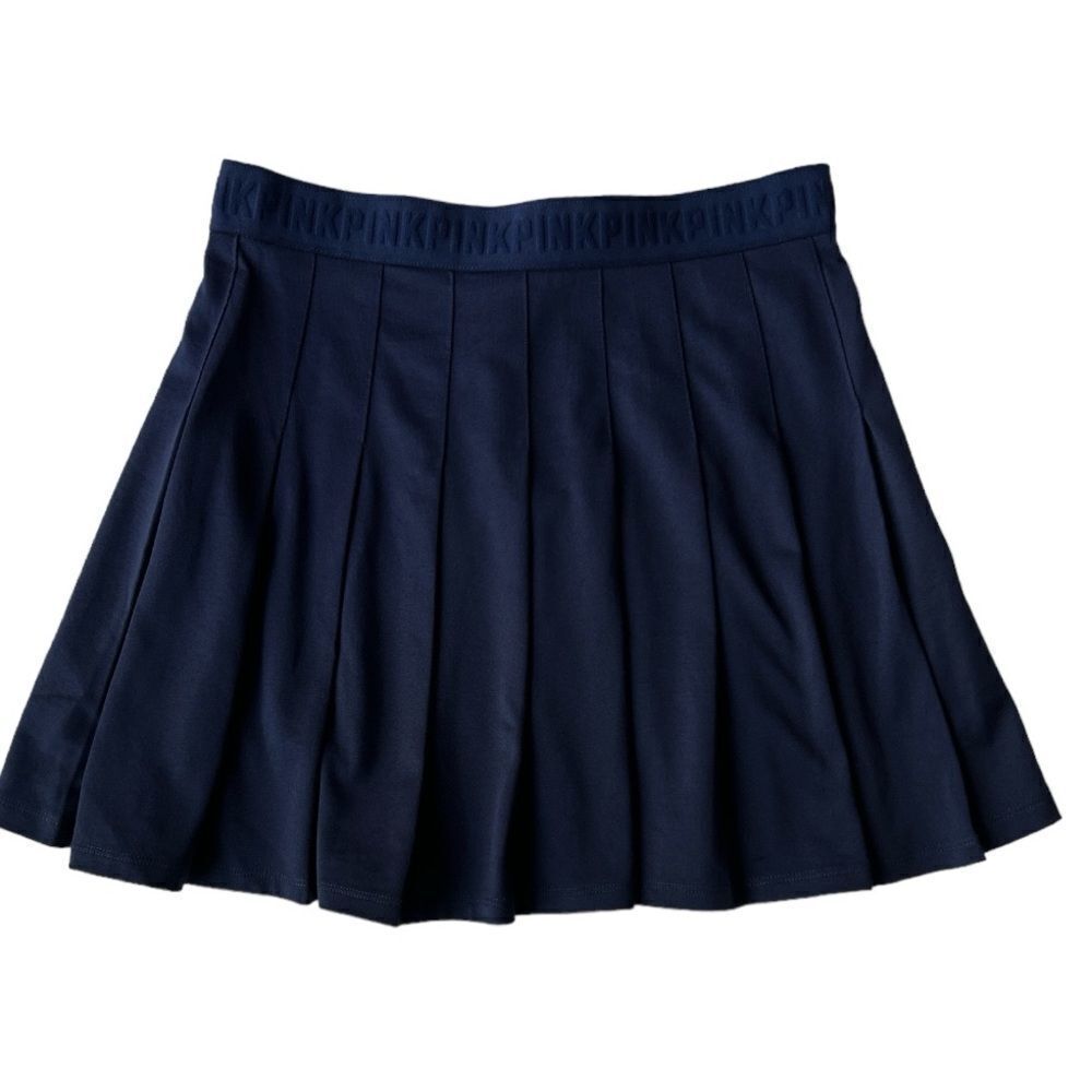 PINK Victoria's Secret Pleated  Plain A-line Navy Blue Tennis Mini Skirt XS